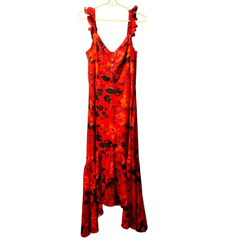 Chelsea pink tropical maxi dress size large